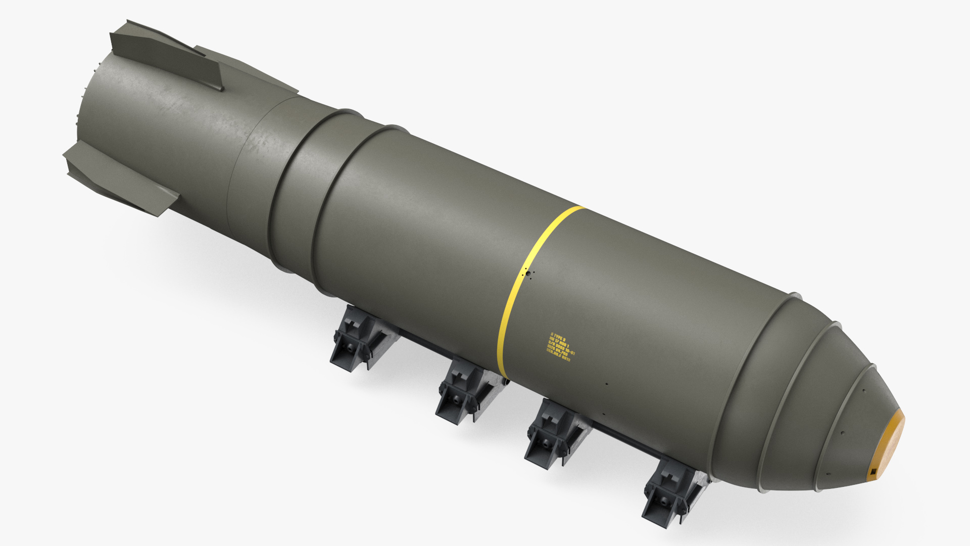 3D model MK-17 Bomb in Shipping Trolley
