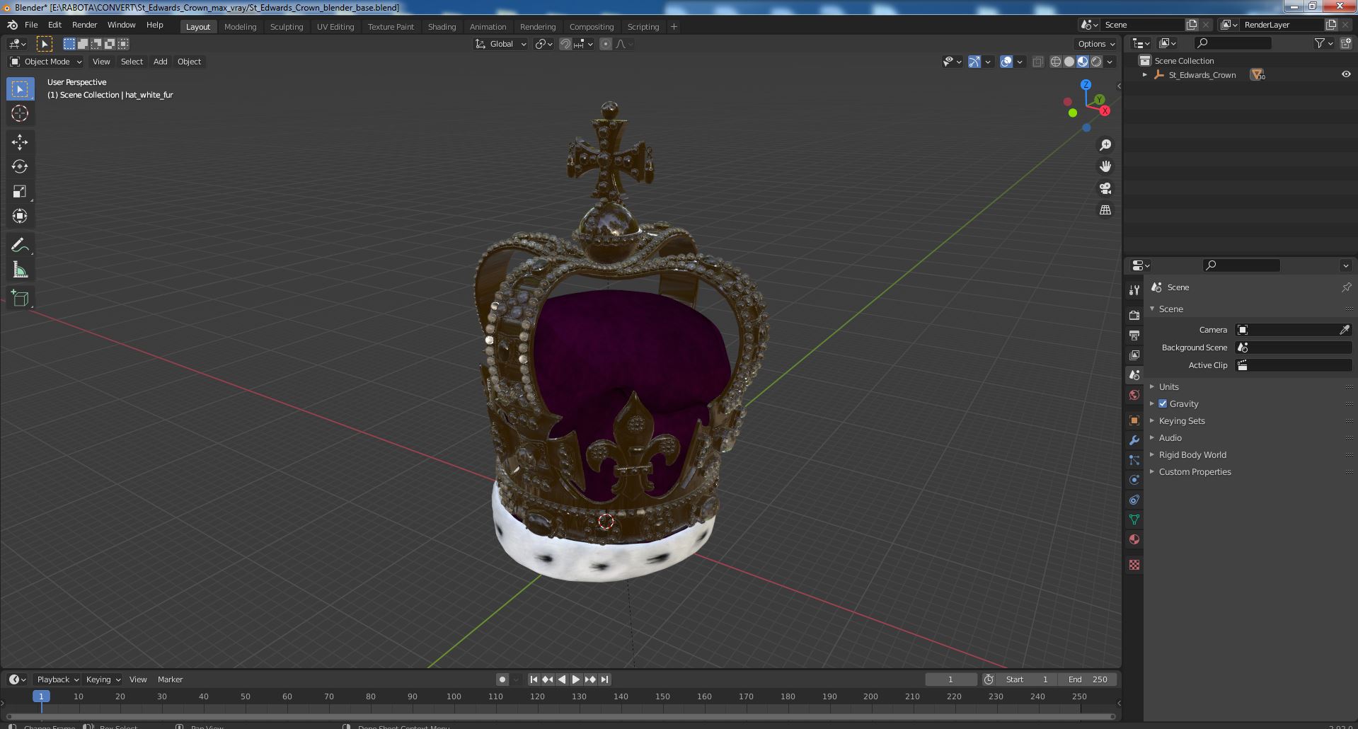 3D St Edwards Crown