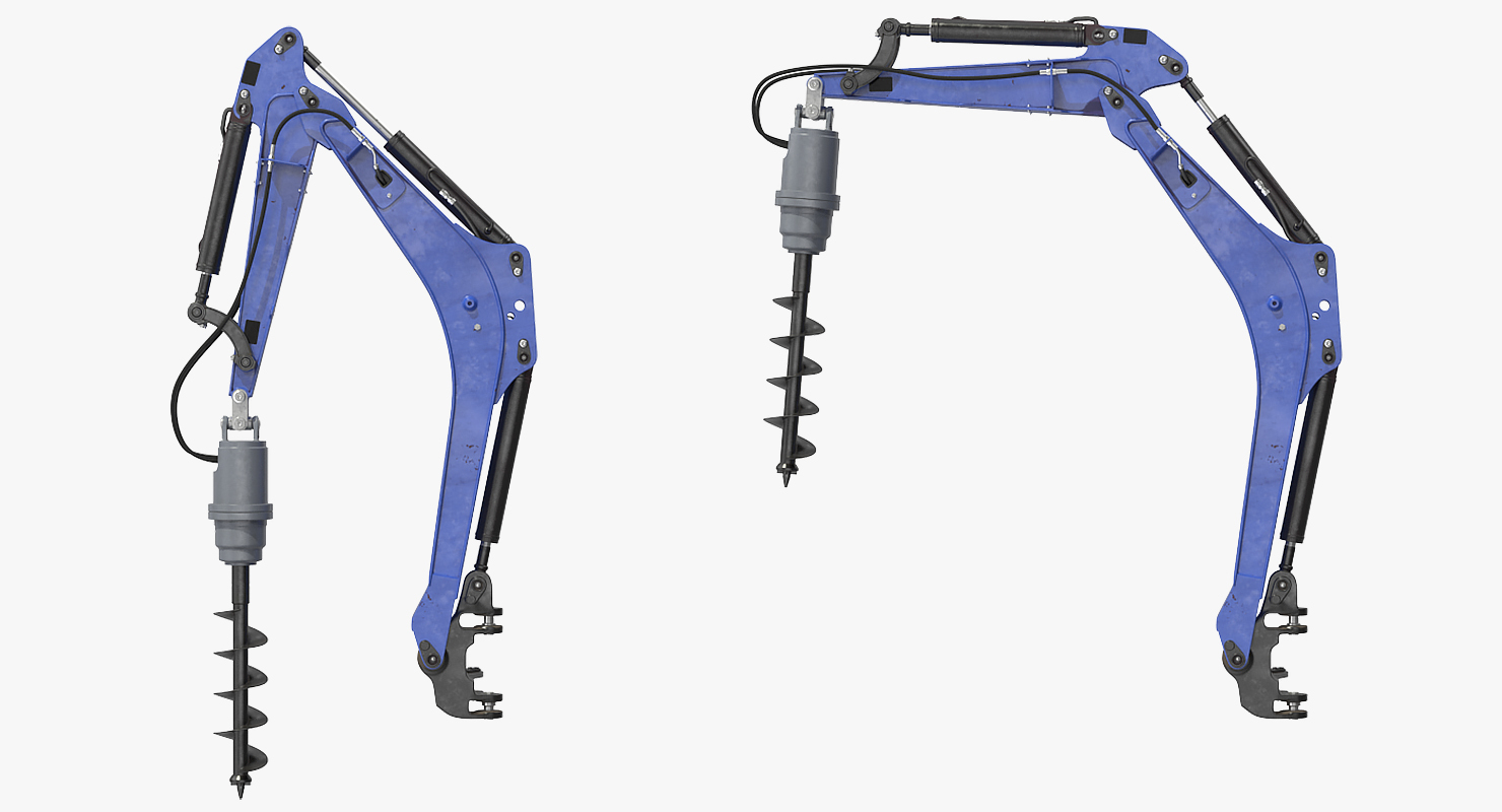 3D Earth Drill Rigged model