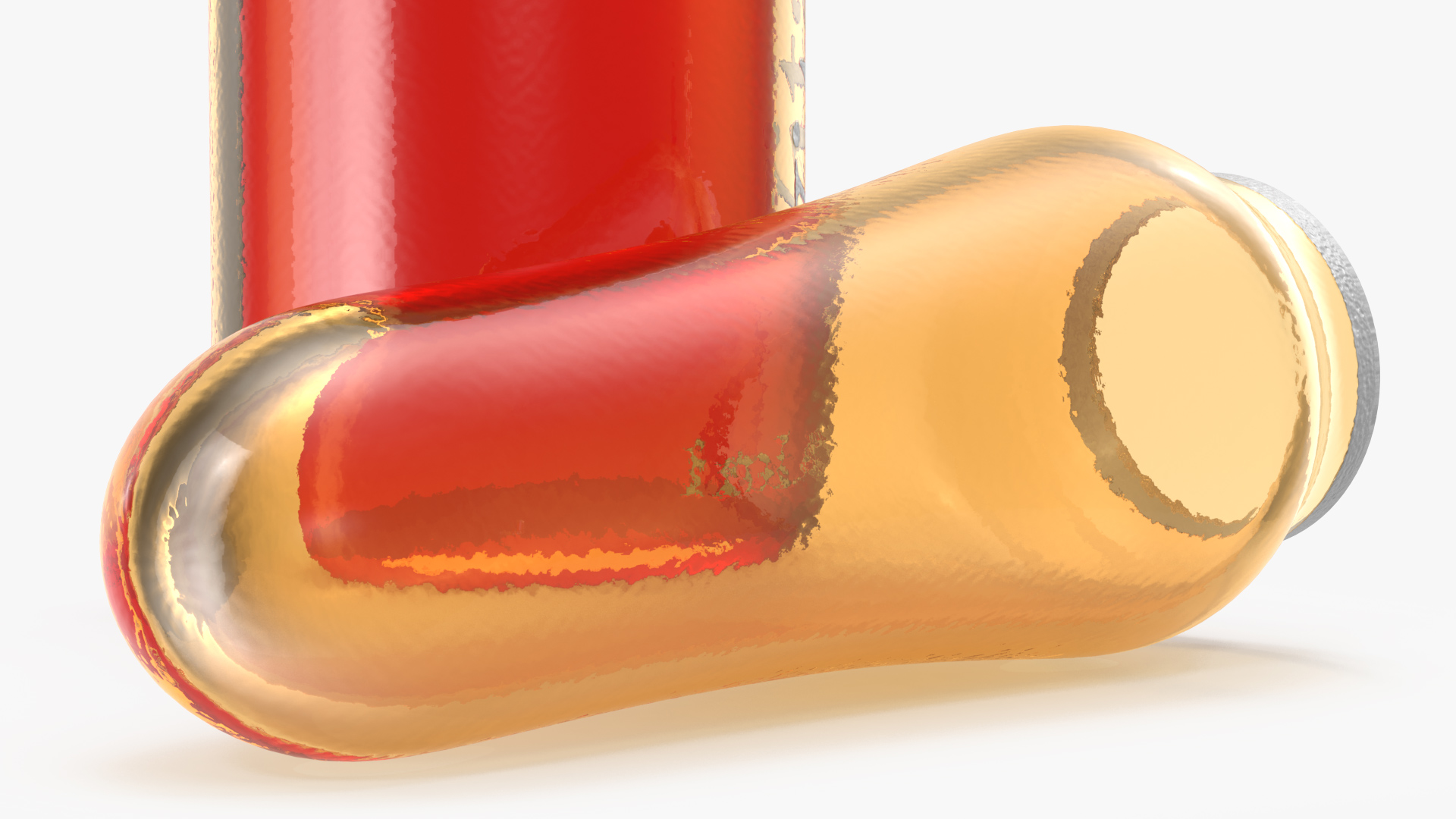 3D Ascorbic Acid 1ml Amber Ampoule Opened model
