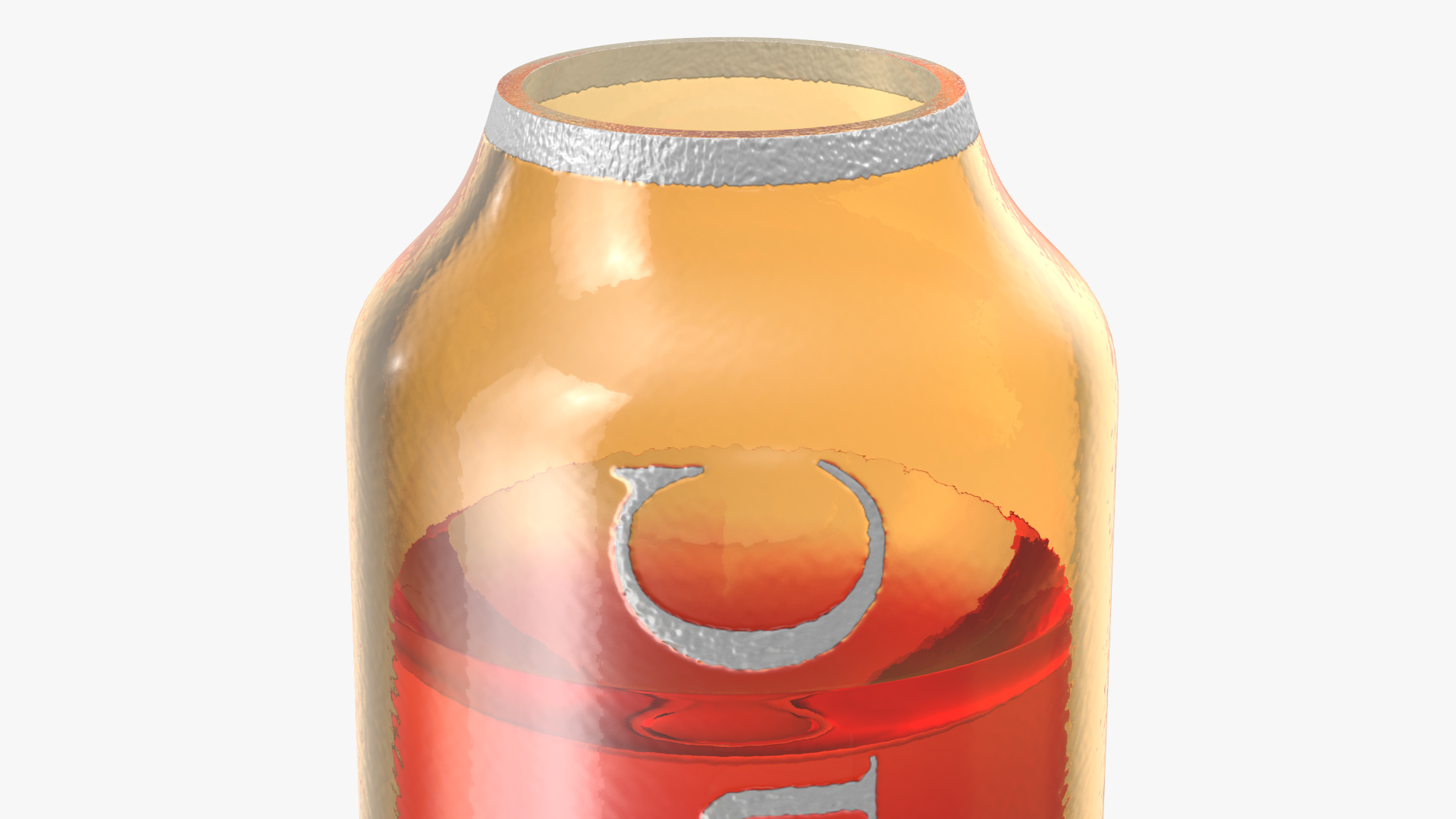 3D Ascorbic Acid 1ml Amber Ampoule Opened model