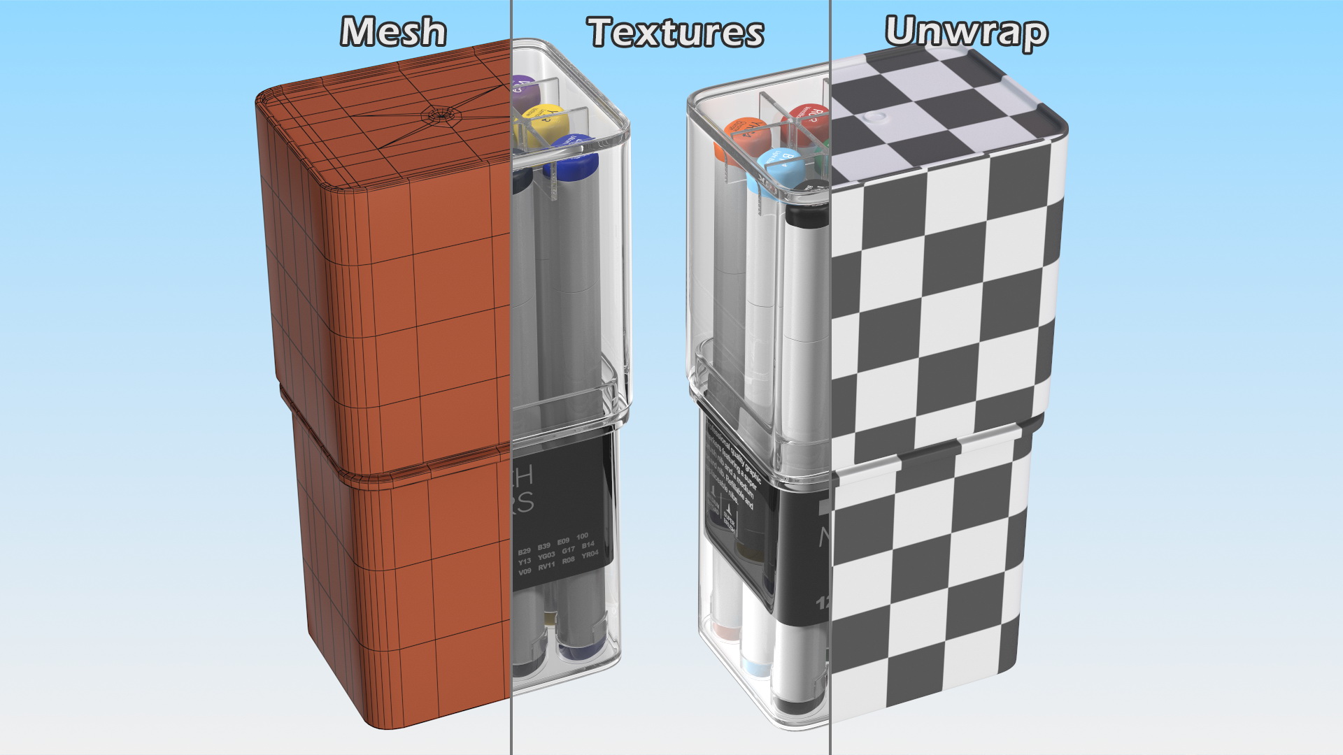 Generic Sketch Marker 12 Pack 3D model
