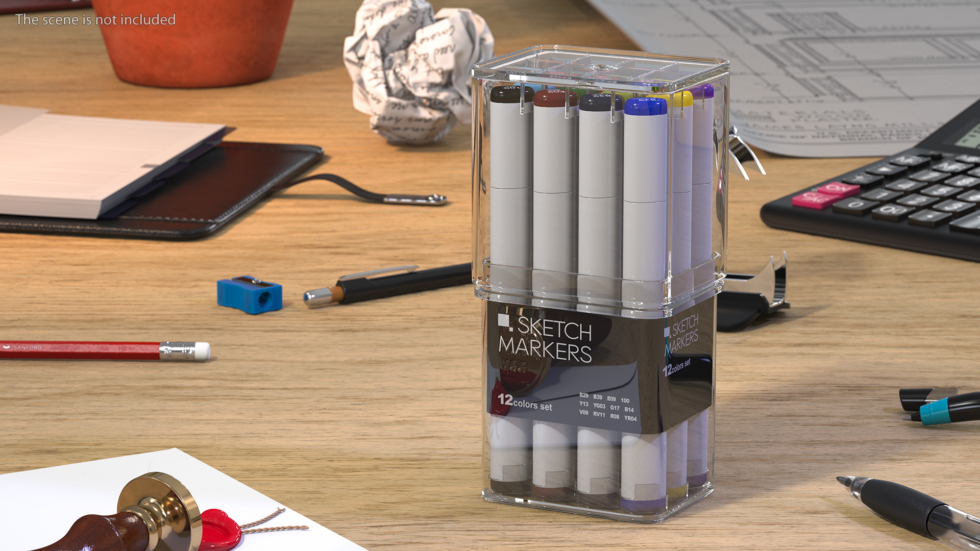 Generic Sketch Marker 12 Pack 3D model