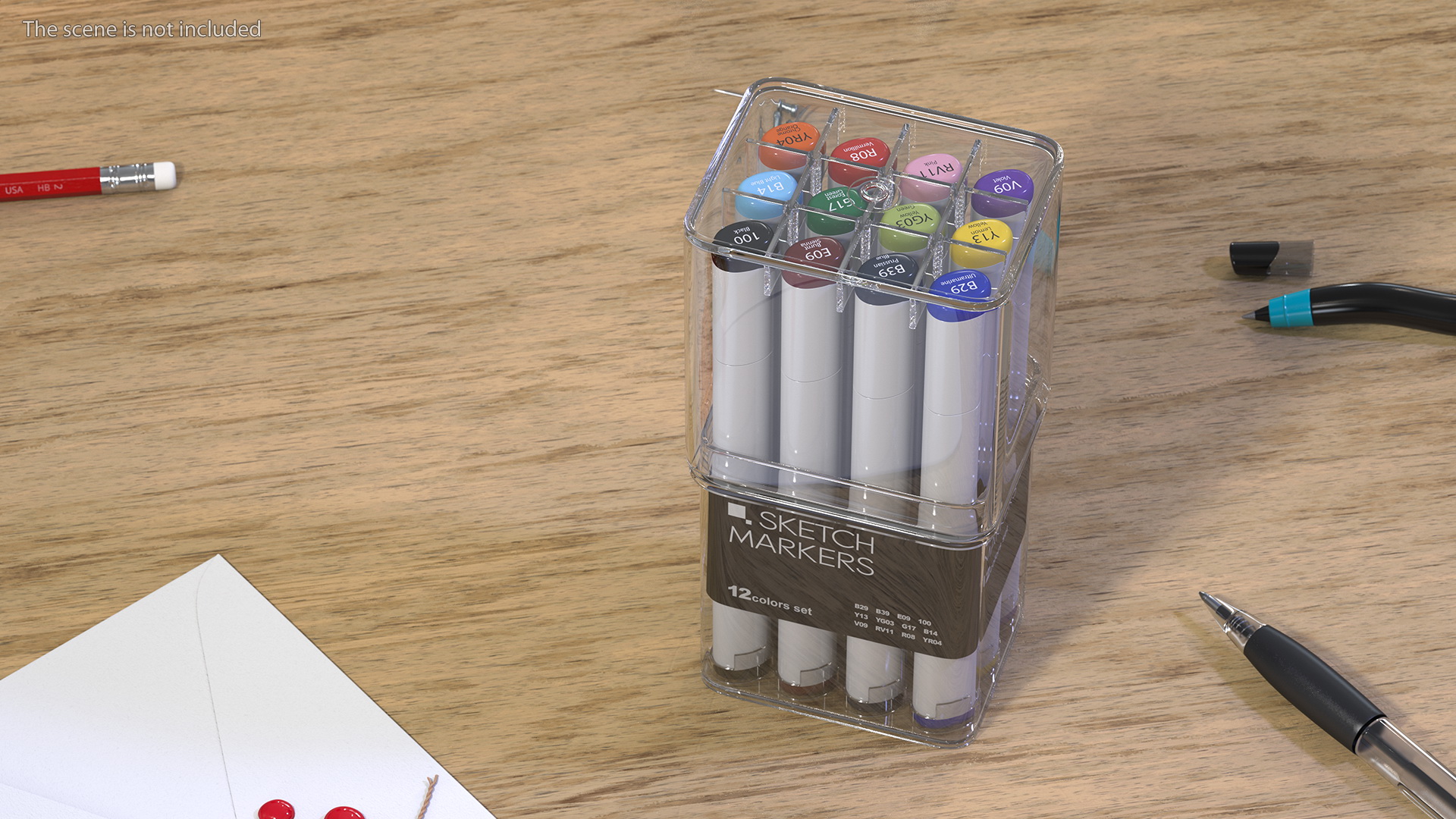 Generic Sketch Marker 12 Pack 3D model
