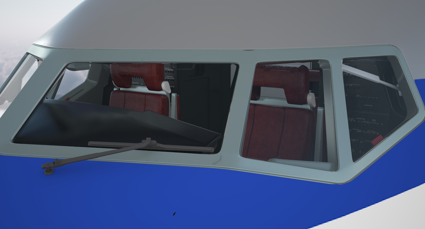 3D Boeing 737 900 with Interior American Airlines