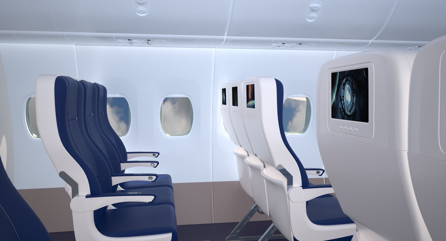 3D Boeing 737 900 with Interior American Airlines