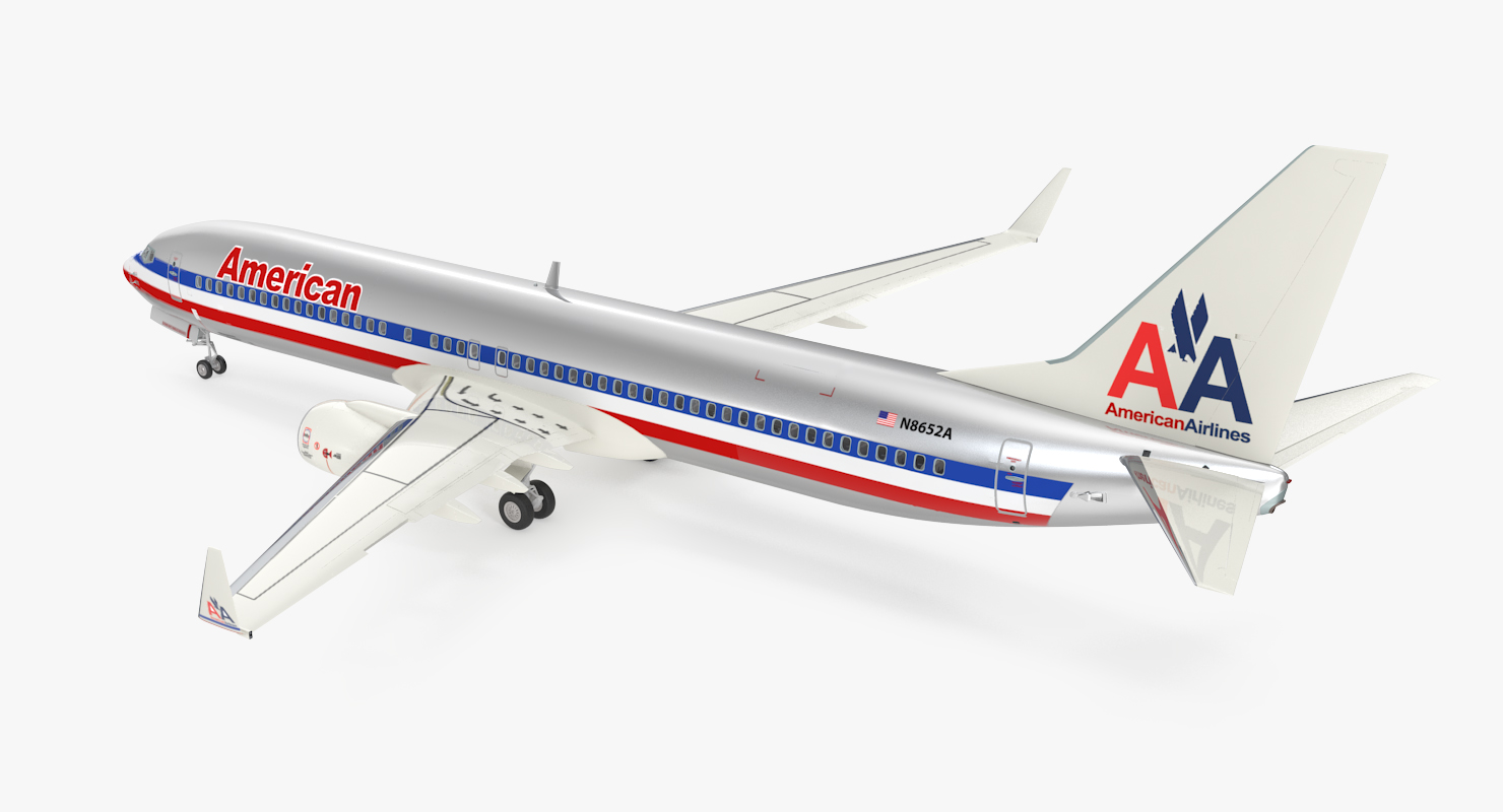 3D Boeing 737 900 with Interior American Airlines