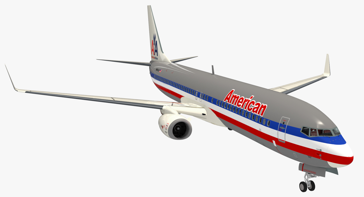 3D Boeing 737 900 with Interior American Airlines