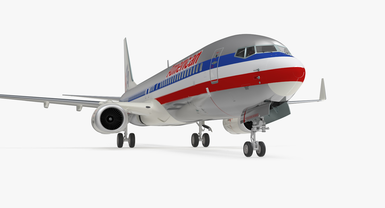 3D Boeing 737 900 with Interior American Airlines