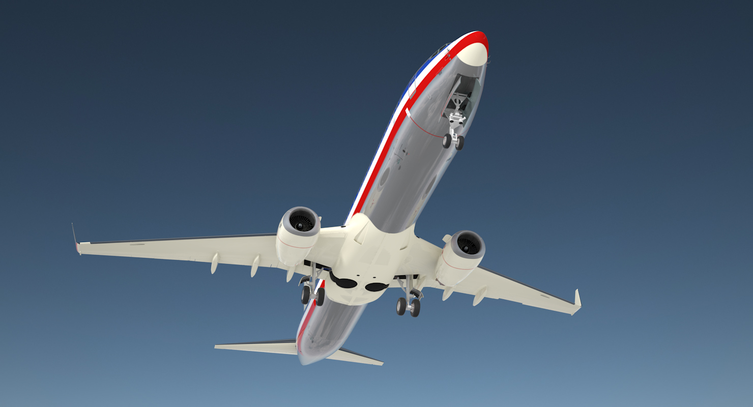 3D Boeing 737 900 with Interior American Airlines