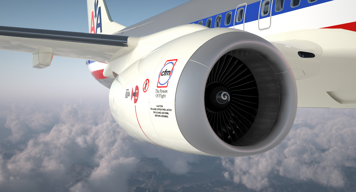 3D Boeing 737 900 with Interior American Airlines