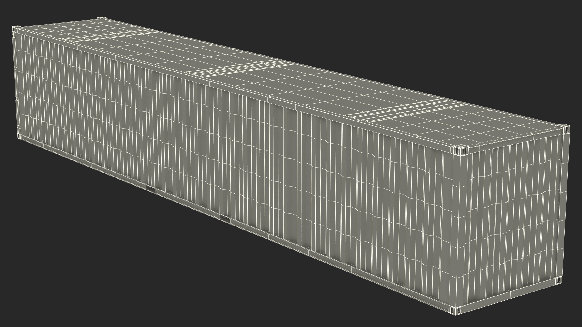 Standard Shipping Cargo Container 48 Ft 3D model