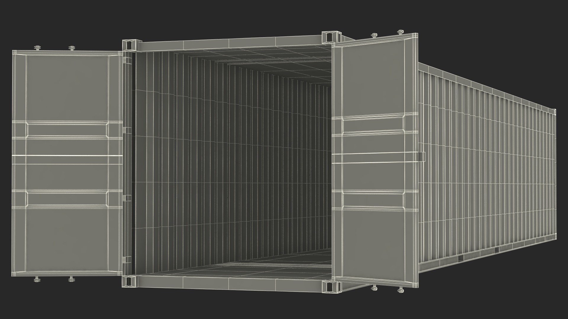 Standard Shipping Cargo Container 48 Ft 3D model