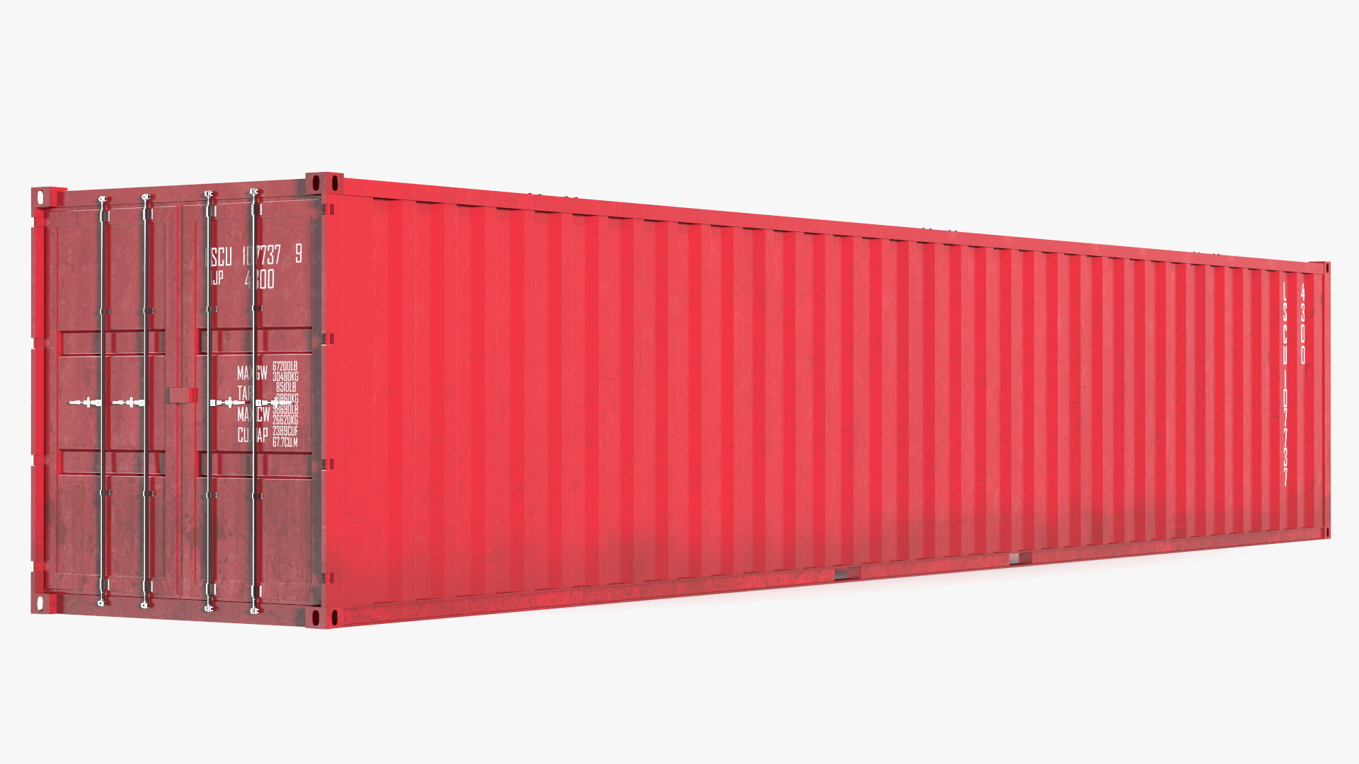 Standard Shipping Cargo Container 48 Ft 3D model