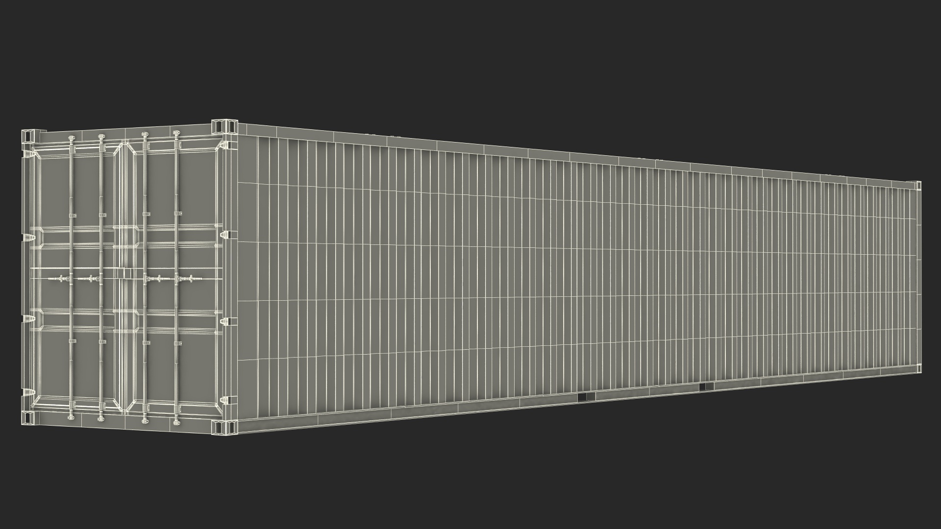 Standard Shipping Cargo Container 48 Ft 3D model
