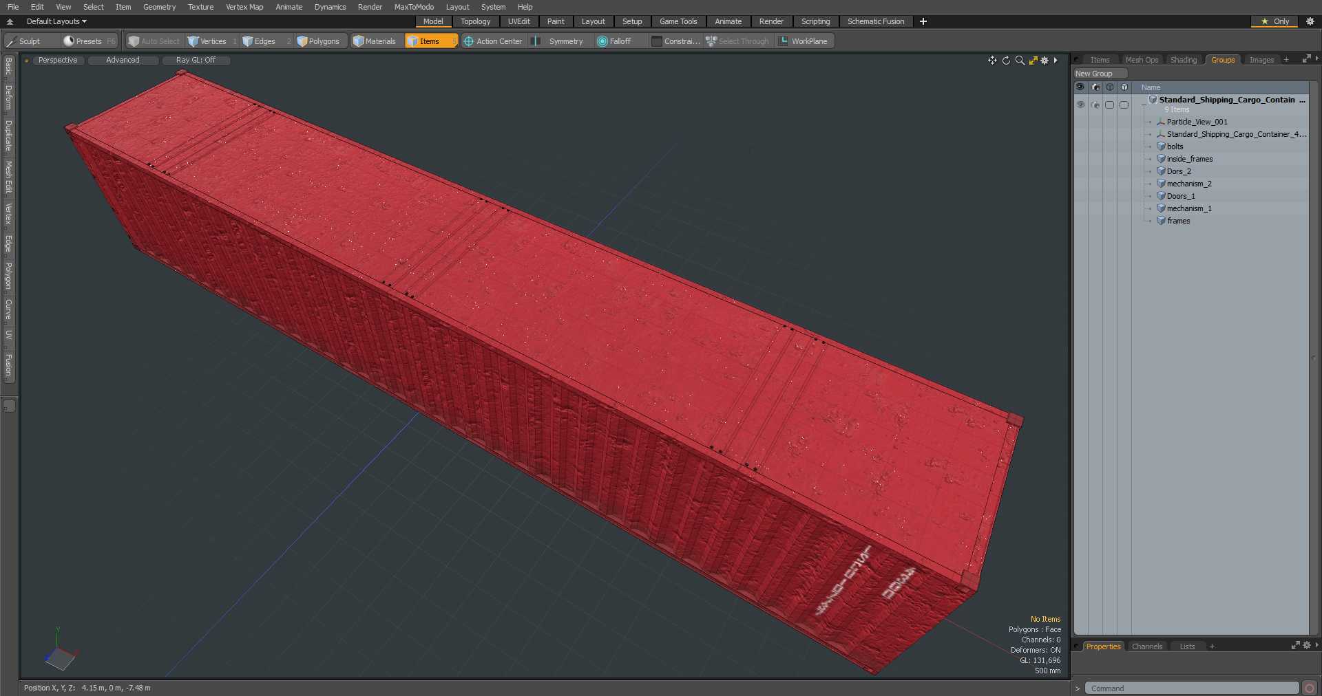 Standard Shipping Cargo Container 48 Ft 3D model