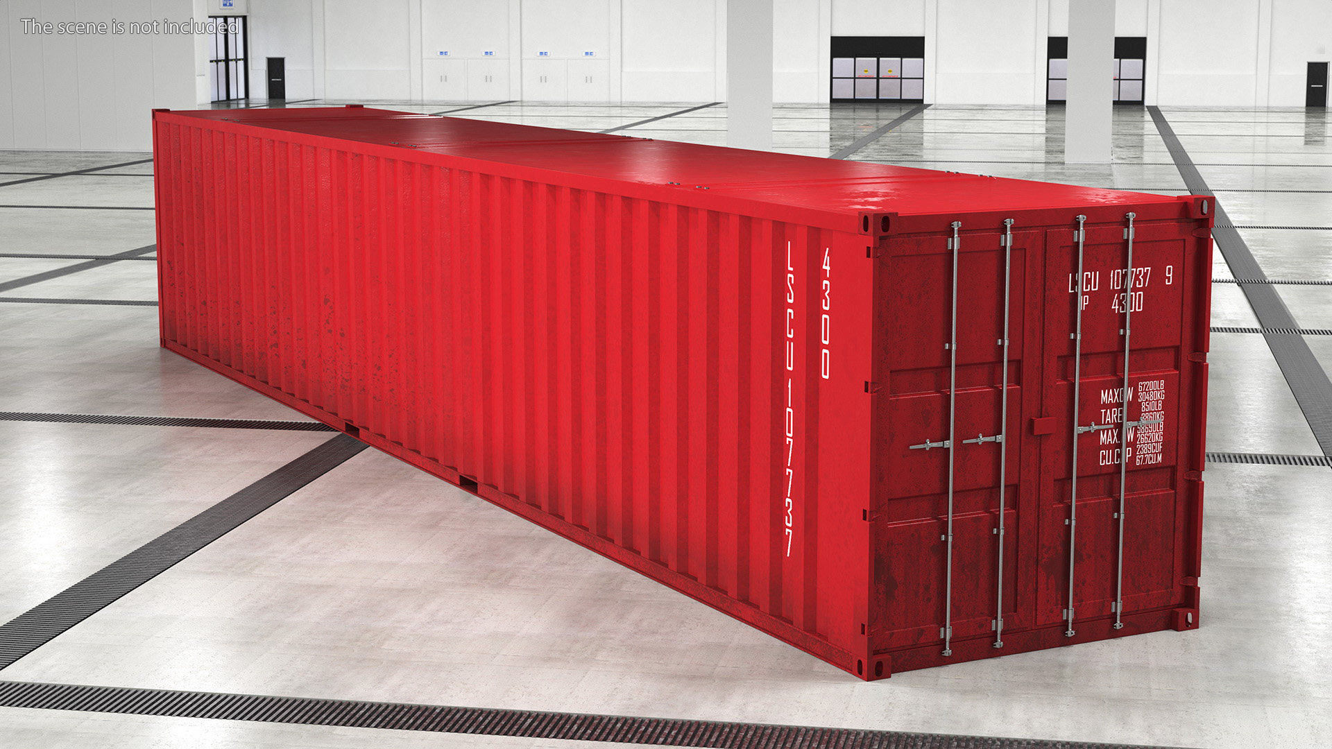 Standard Shipping Cargo Container 48 Ft 3D model