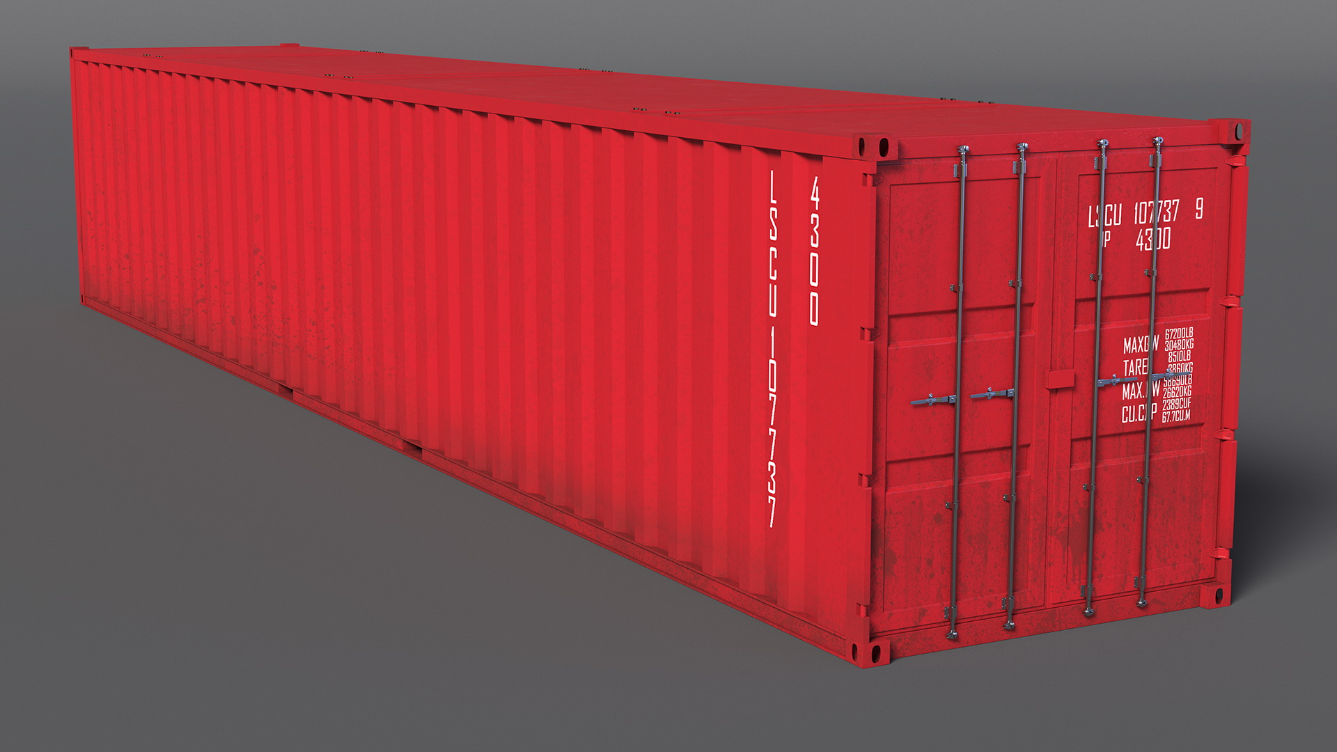 Standard Shipping Cargo Container 48 Ft 3D model
