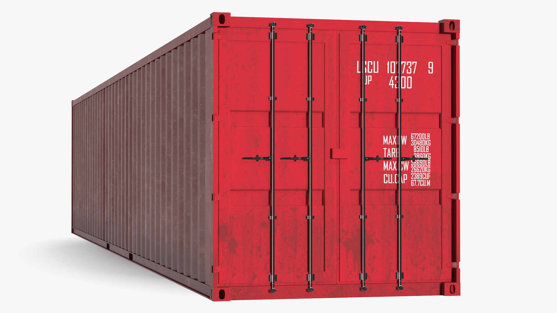 Standard Shipping Cargo Container 48 Ft 3D model