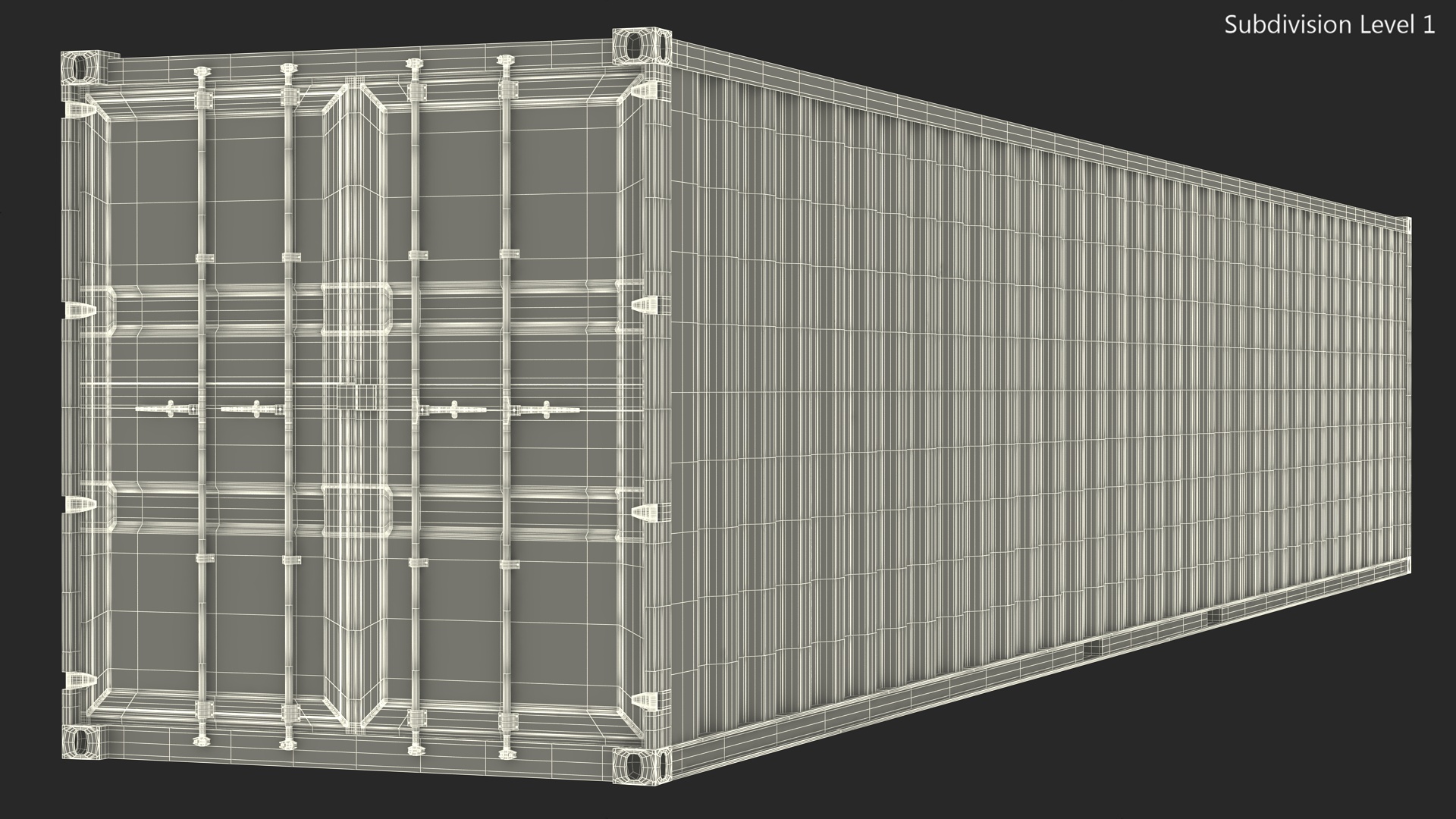Standard Shipping Cargo Container 48 Ft 3D model