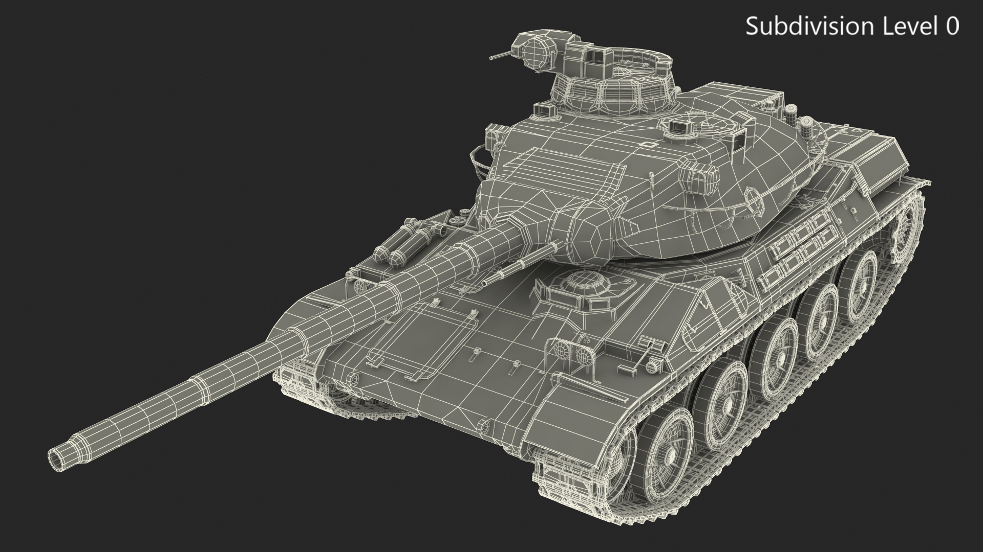 Amx-30 French Army Main Battle Tank Rigged 3D