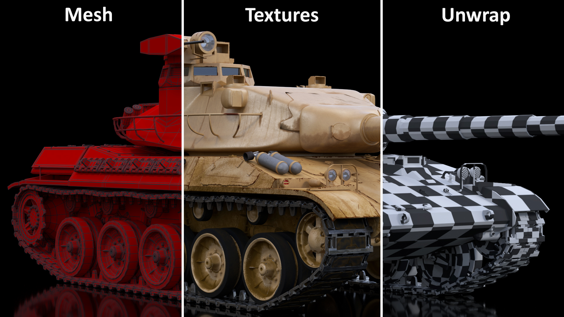 Amx-30 French Army Main Battle Tank Rigged 3D