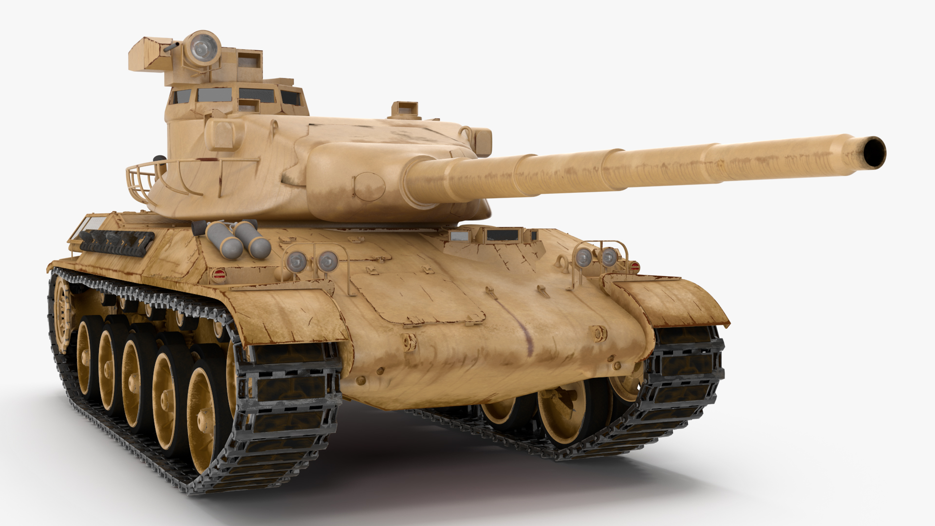 Amx-30 French Army Main Battle Tank Rigged 3D