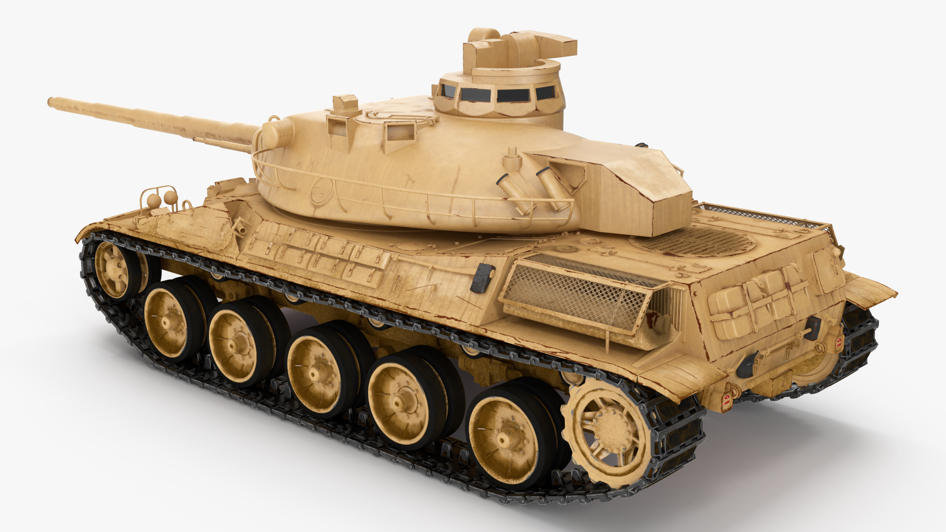 Amx-30 French Army Main Battle Tank Rigged 3D