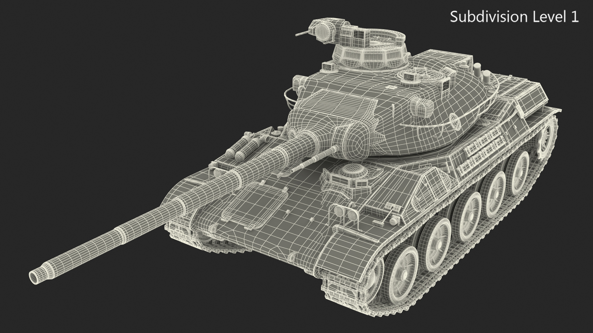 Amx-30 French Army Main Battle Tank Rigged 3D