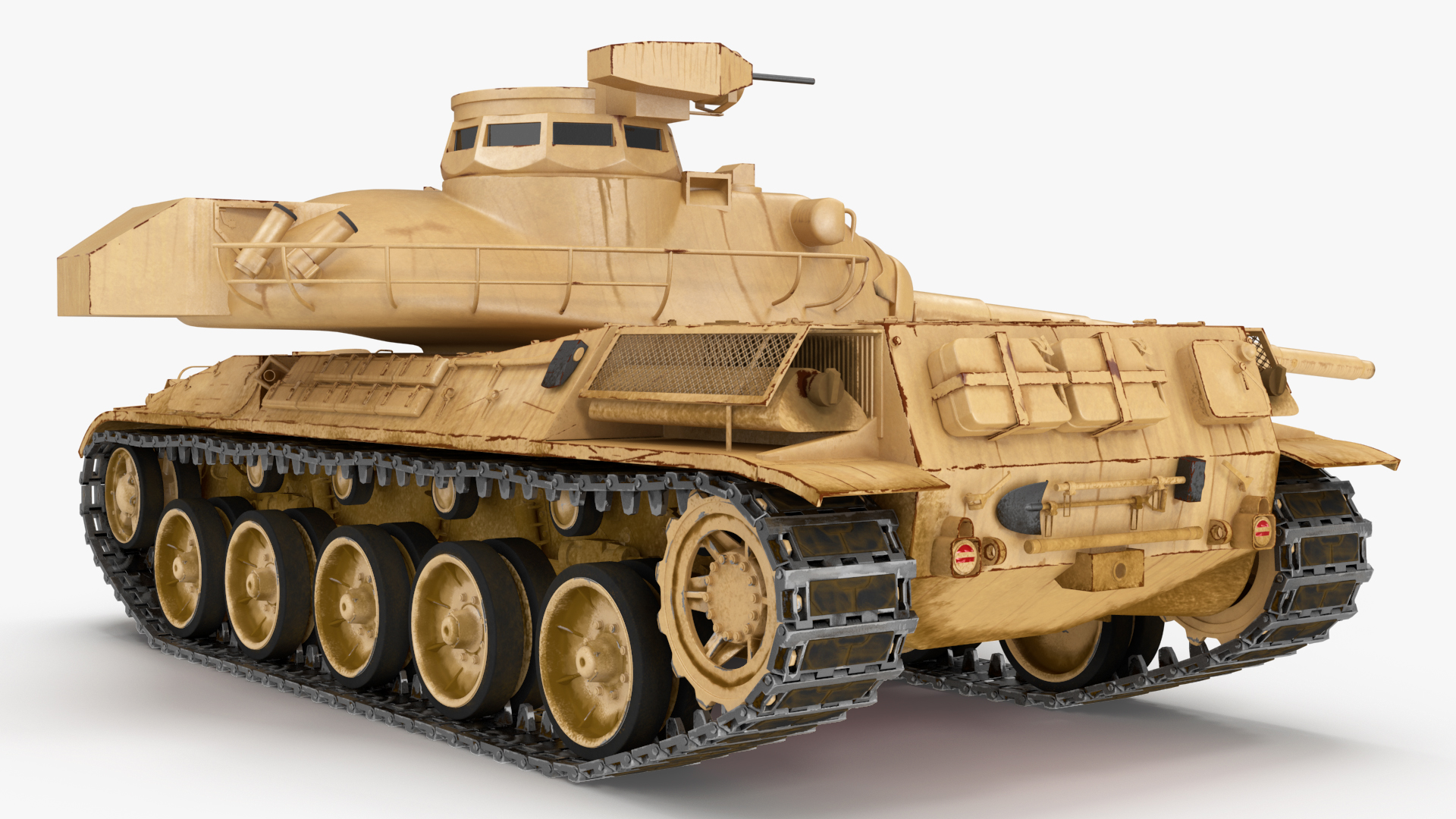 Amx-30 French Army Main Battle Tank Rigged 3D