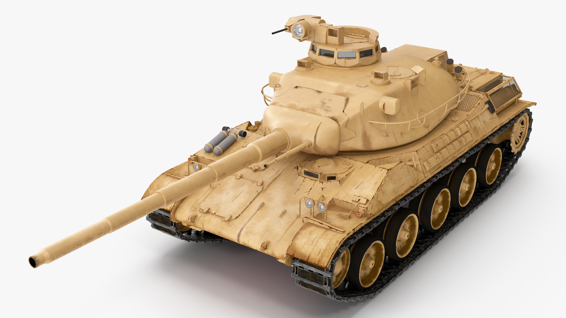 Amx-30 French Army Main Battle Tank Rigged 3D