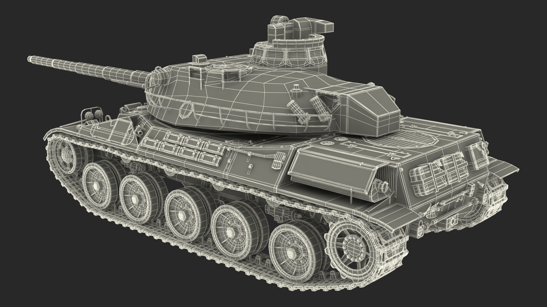 Amx-30 French Army Main Battle Tank Rigged 3D