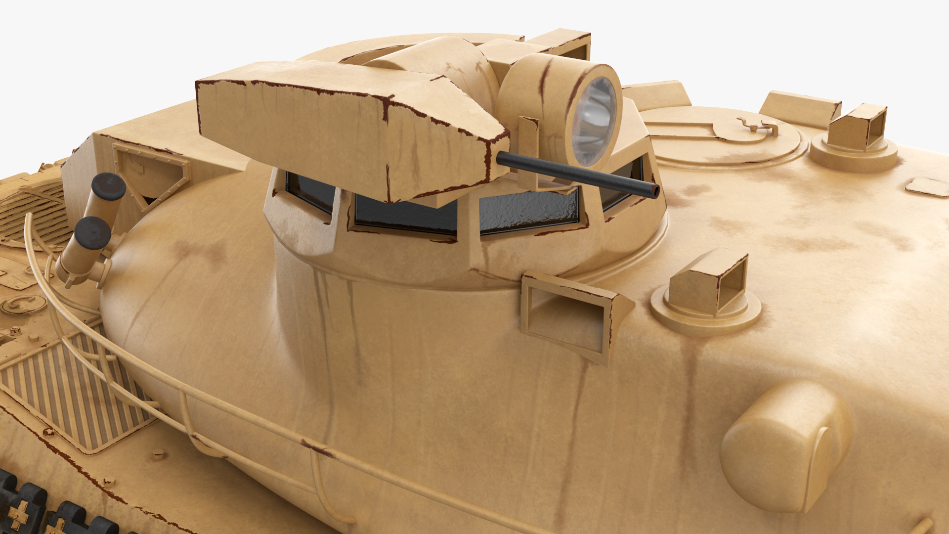 Amx-30 French Army Main Battle Tank Rigged 3D