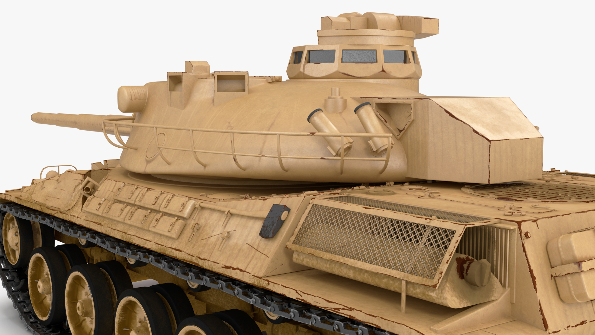 Amx-30 French Army Main Battle Tank Rigged 3D