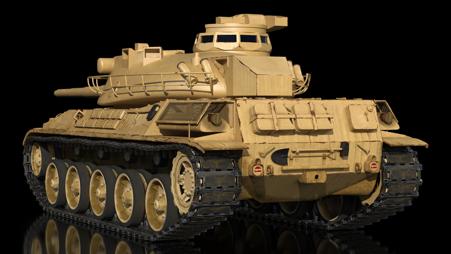 Amx-30 French Army Main Battle Tank Rigged 3D