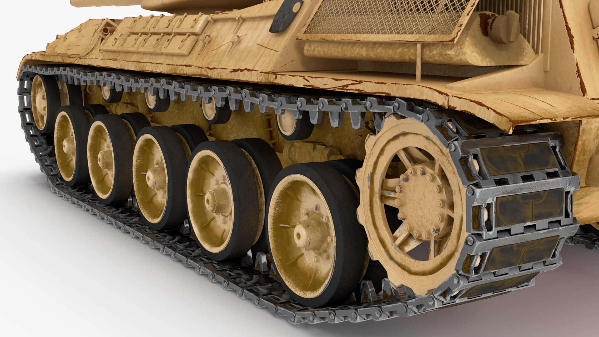 Amx-30 French Army Main Battle Tank Rigged 3D