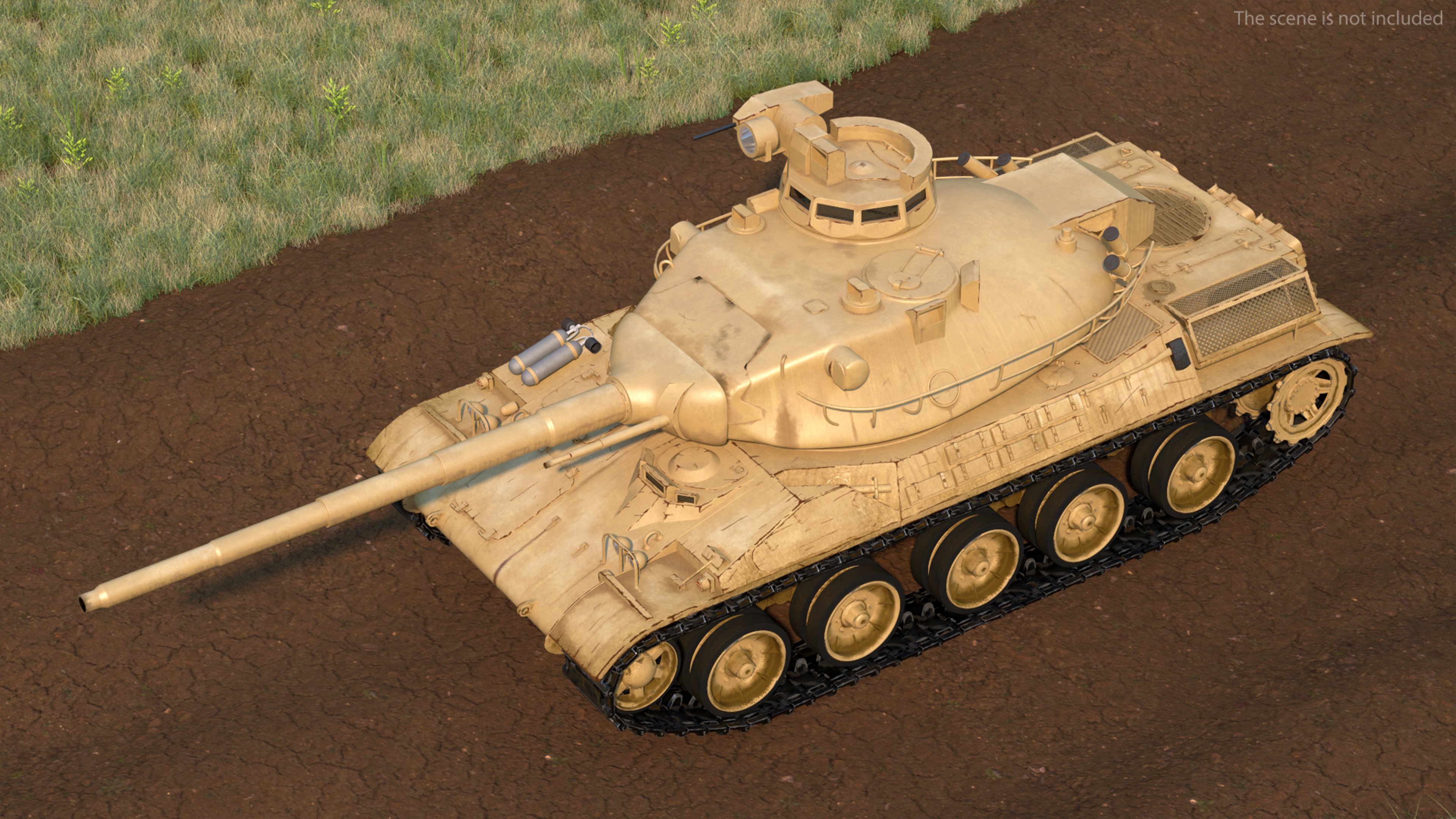 Amx-30 French Army Main Battle Tank Rigged 3D