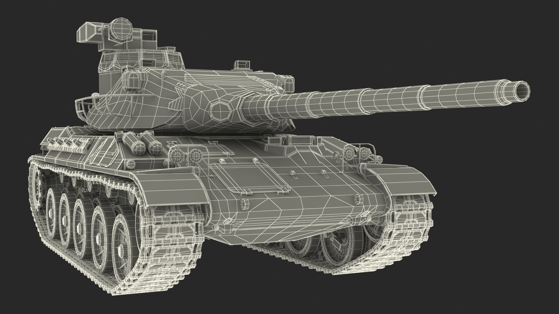 Amx-30 French Army Main Battle Tank Rigged 3D
