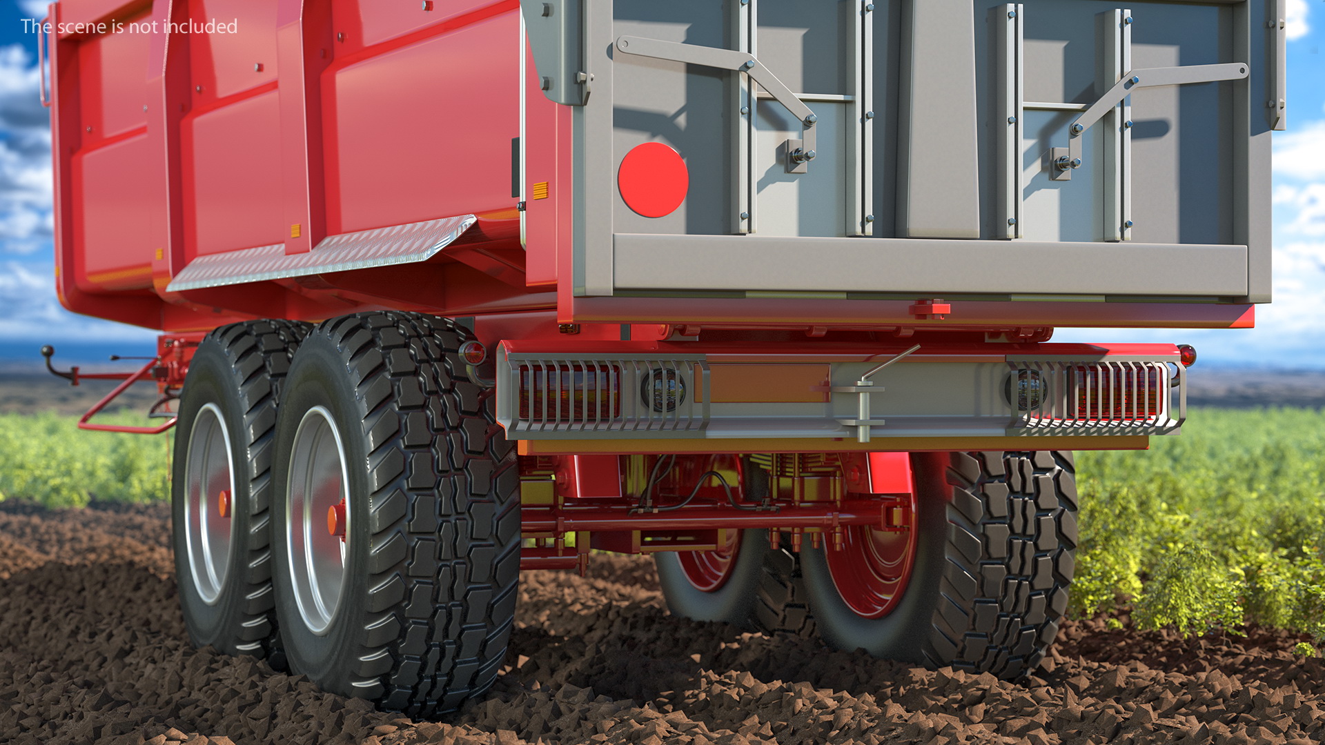 3D Agricultural Tipper Trailer Clean model