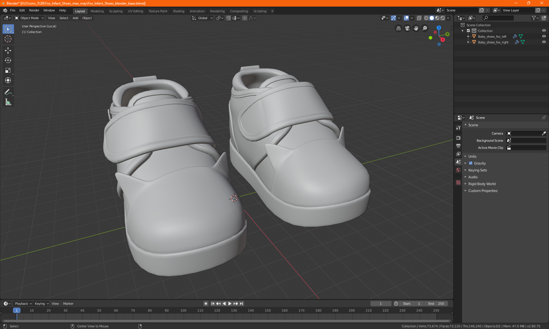 3D Fox Infant Shoes