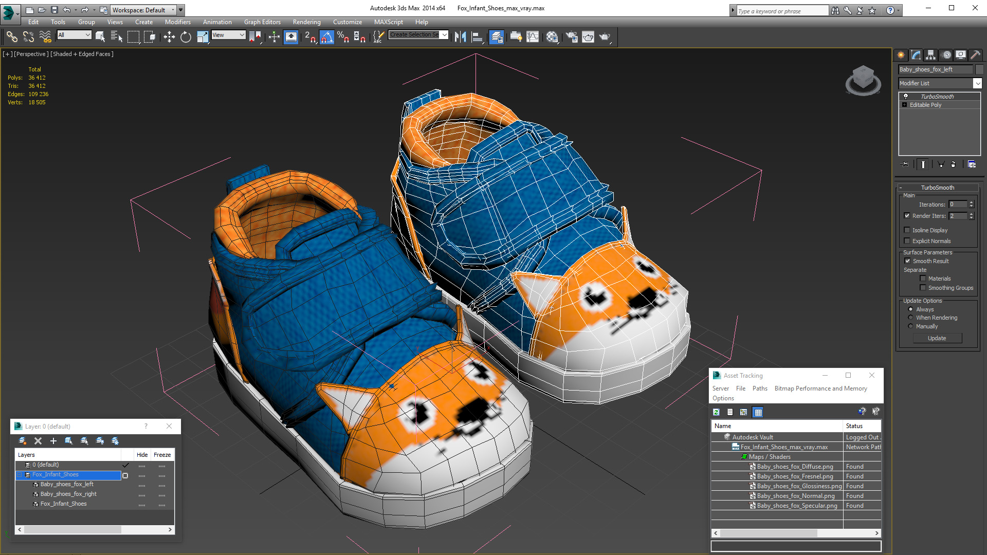 3D Fox Infant Shoes
