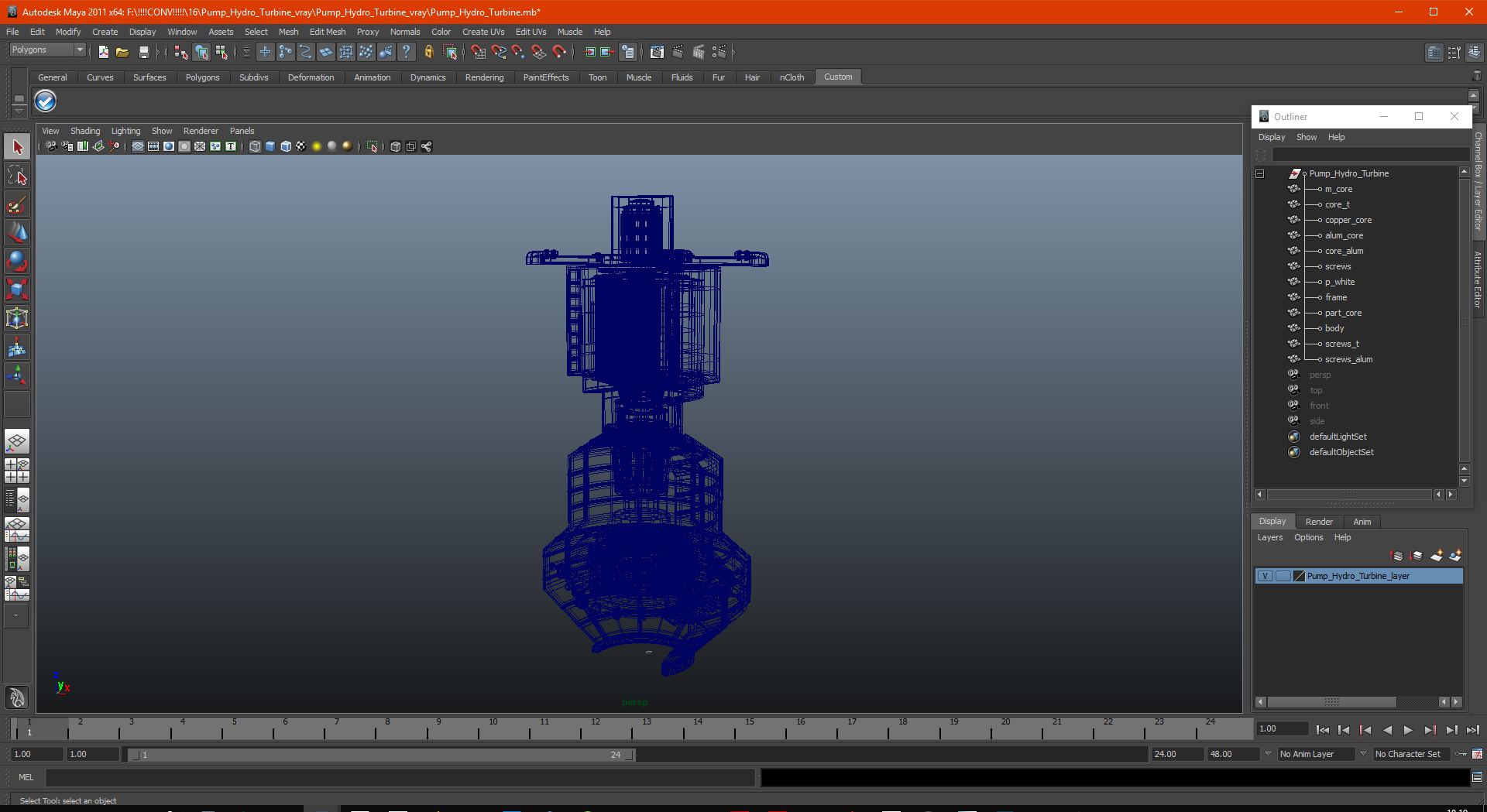 3D Pump Hydro Turbine model
