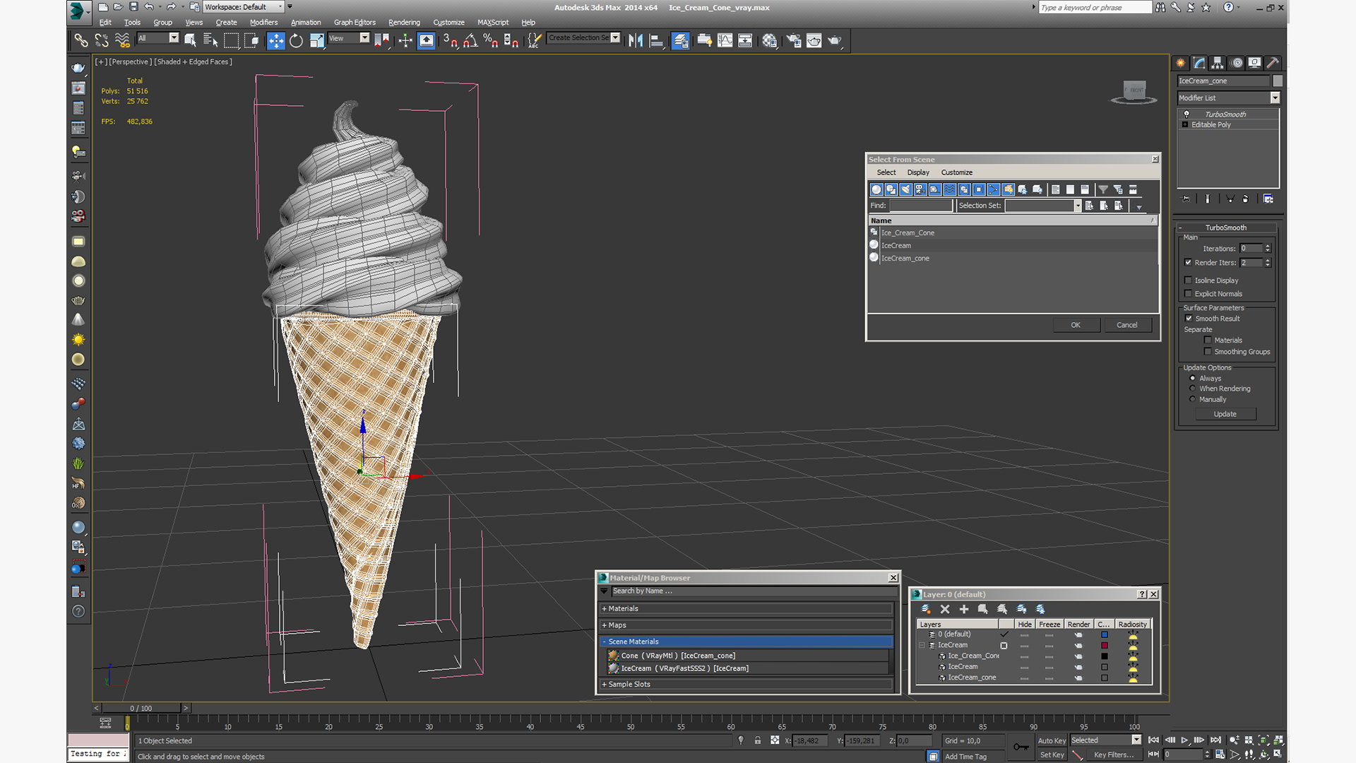 Ice Cream Cone 3D model