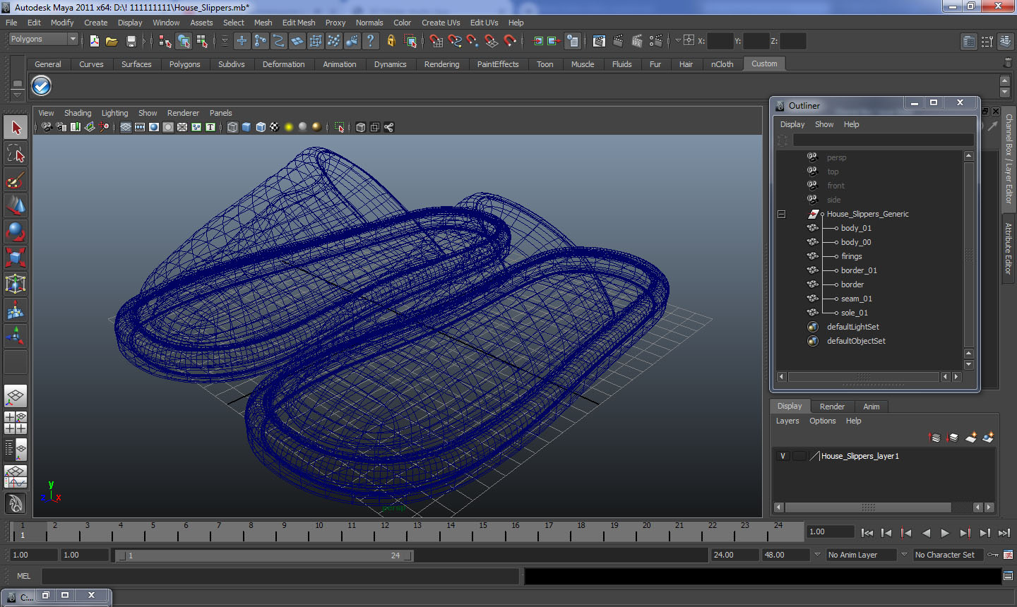 House Slippers Generic 3D