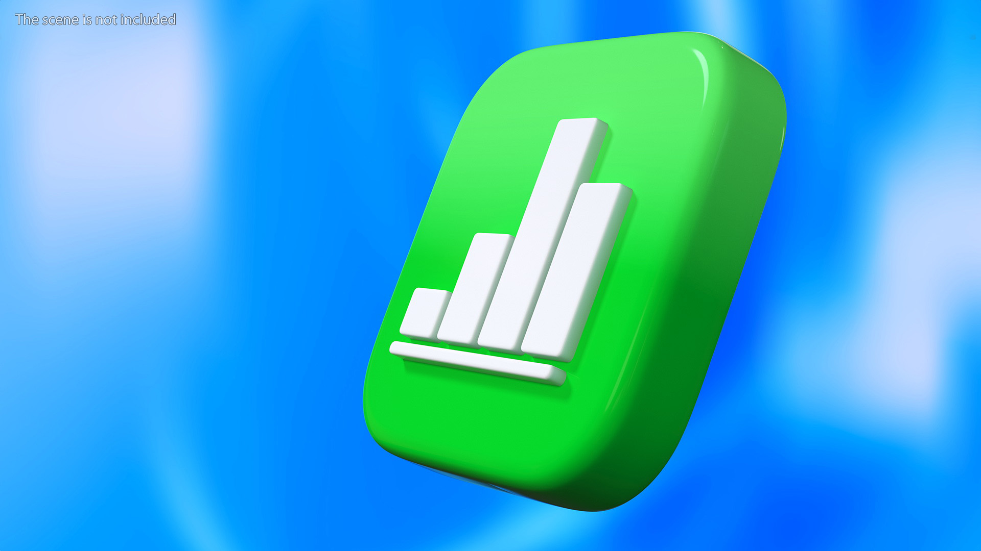 3D iPhone iOS Numbers Icon model