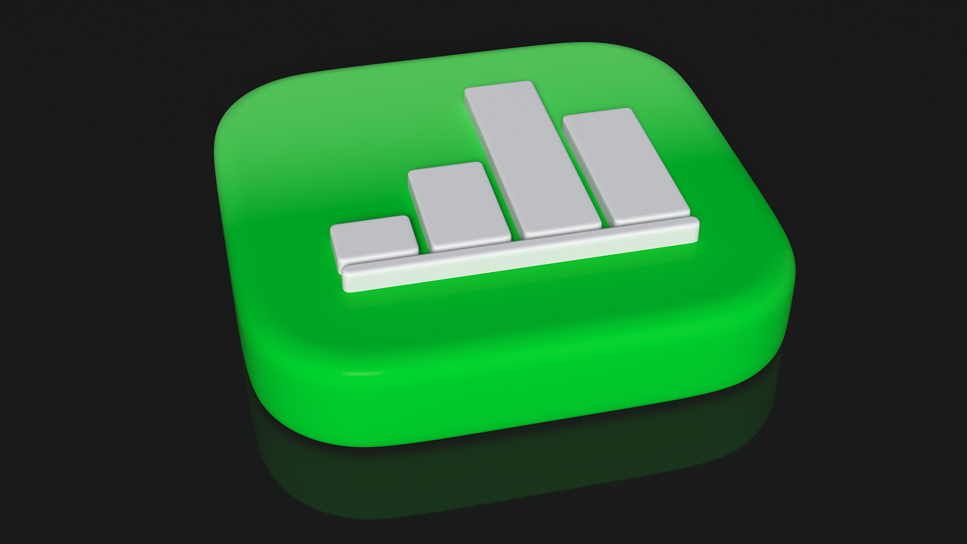 3D iPhone iOS Numbers Icon model