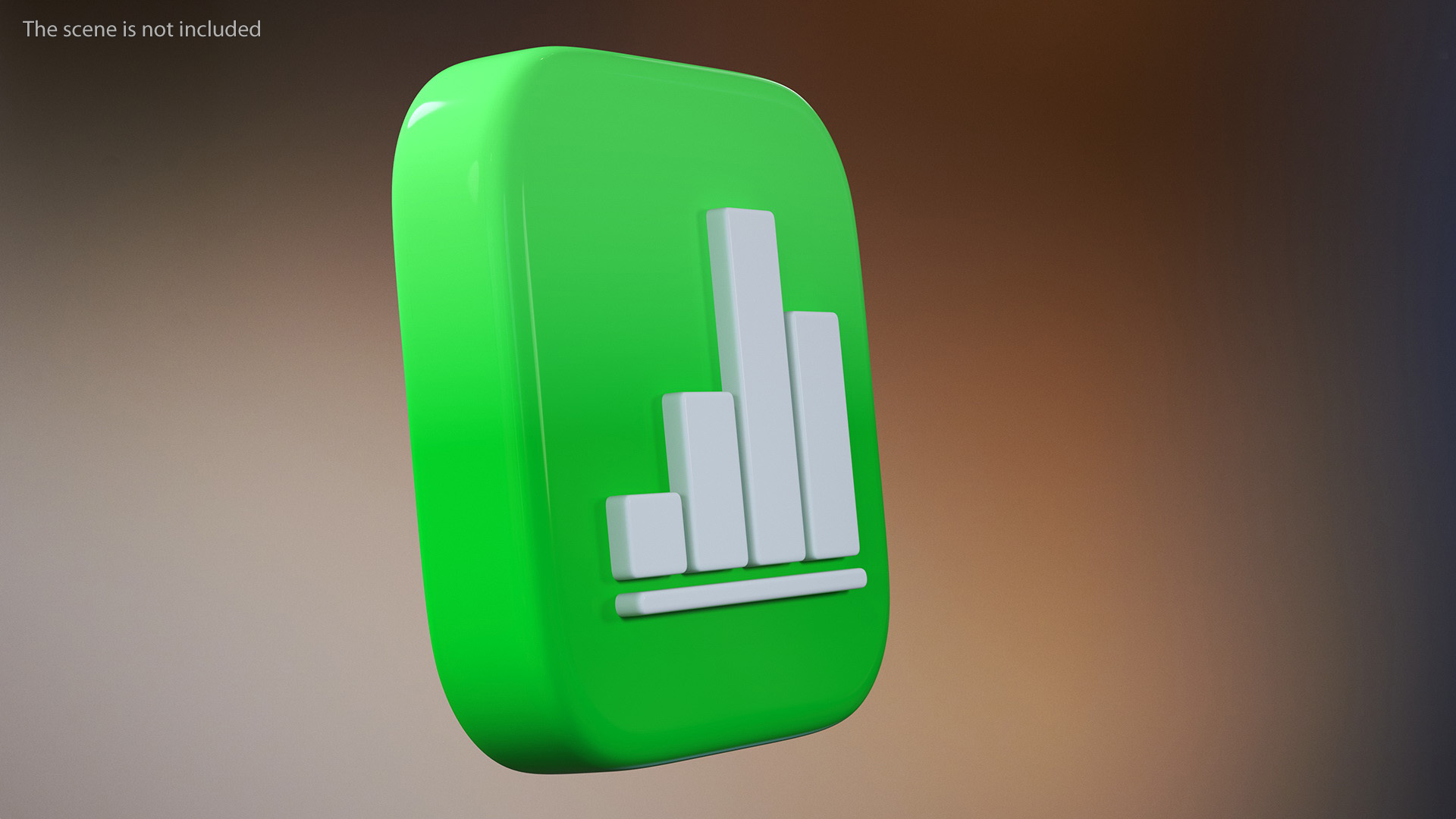 3D iPhone iOS Numbers Icon model