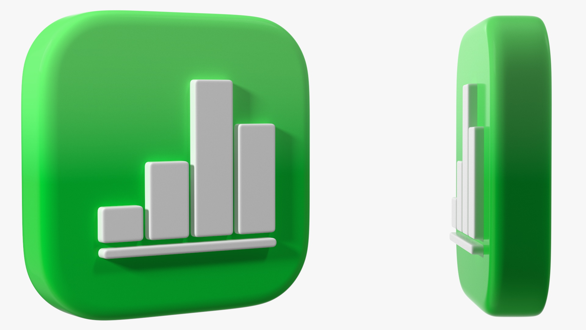 3D iPhone iOS Numbers Icon model