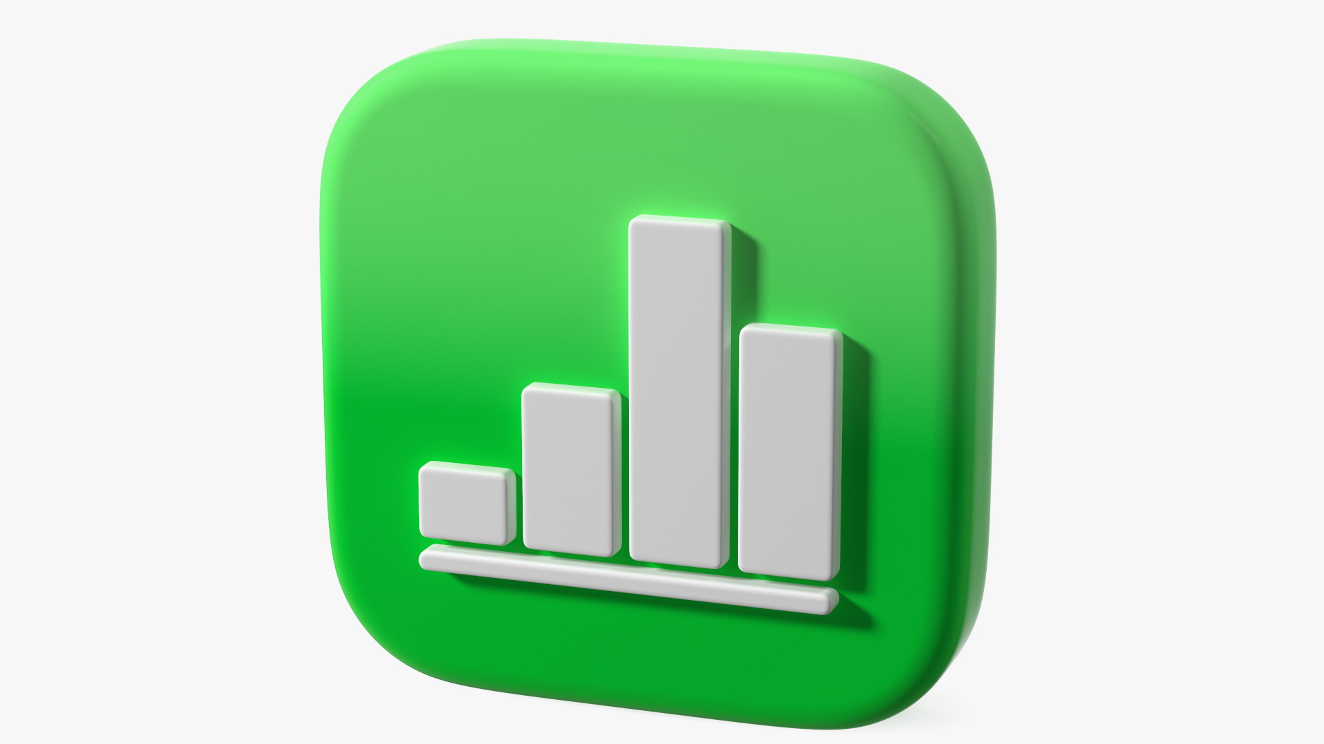 3D iPhone iOS Numbers Icon model