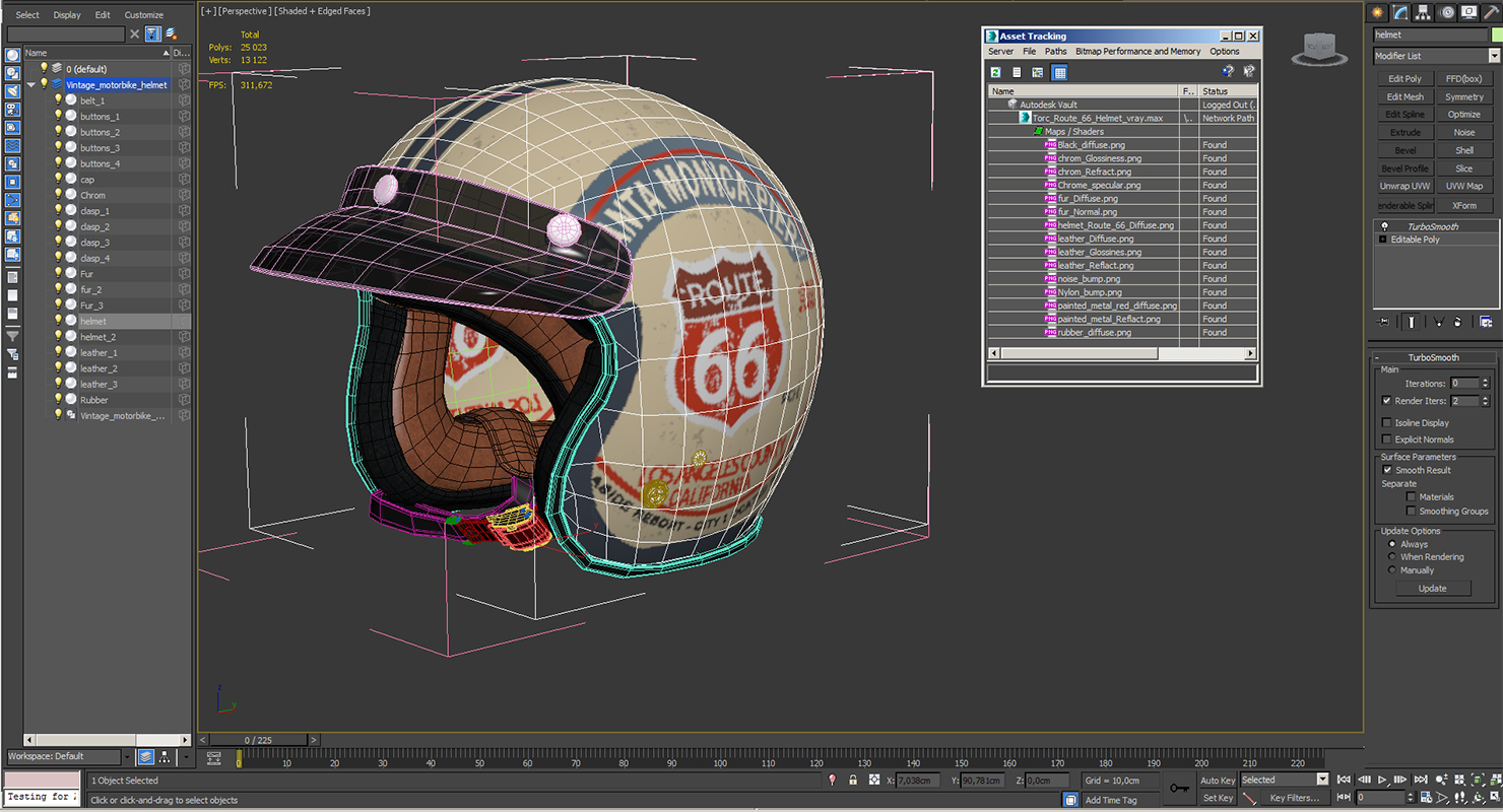 3D model Torc Route 66 Helmet
